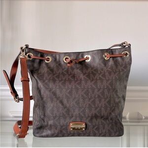 Michael Kors Medium Logo Brown Shoulder/ Crossbody Bag